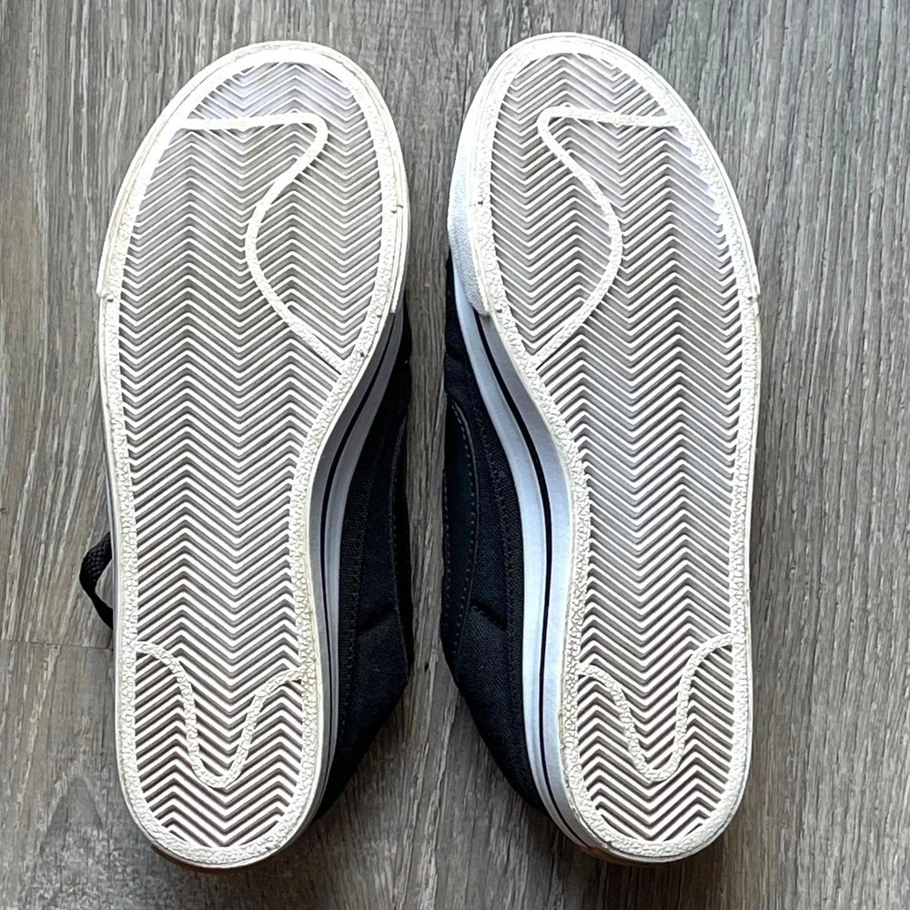 Nike Court Legacy Mule Slip On Lace Up Sneakers Black Canvas‎ Womens 6